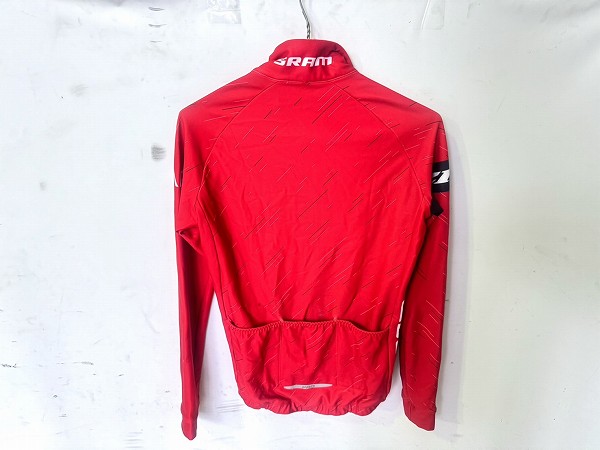 フルジップ長袖ジャージ Sサイズ SRAM レッド 裏起毛