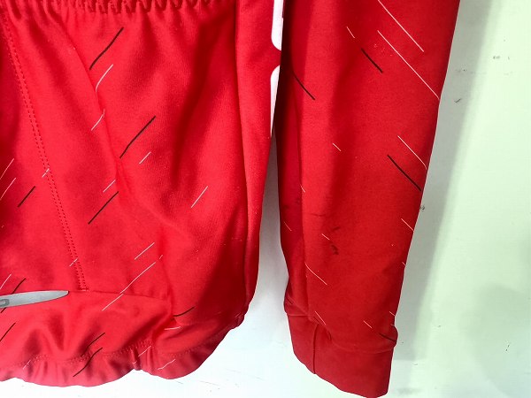 フルジップ長袖ジャージ Sサイズ SRAM レッド 裏起毛
