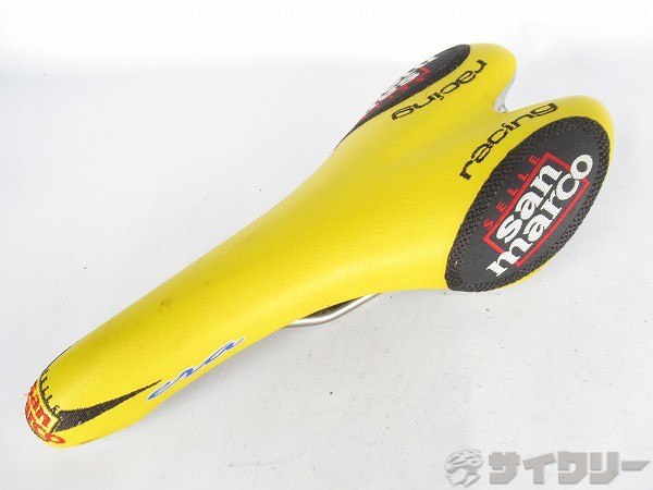 サドル　ERA RACING　イエロー　チタンレール