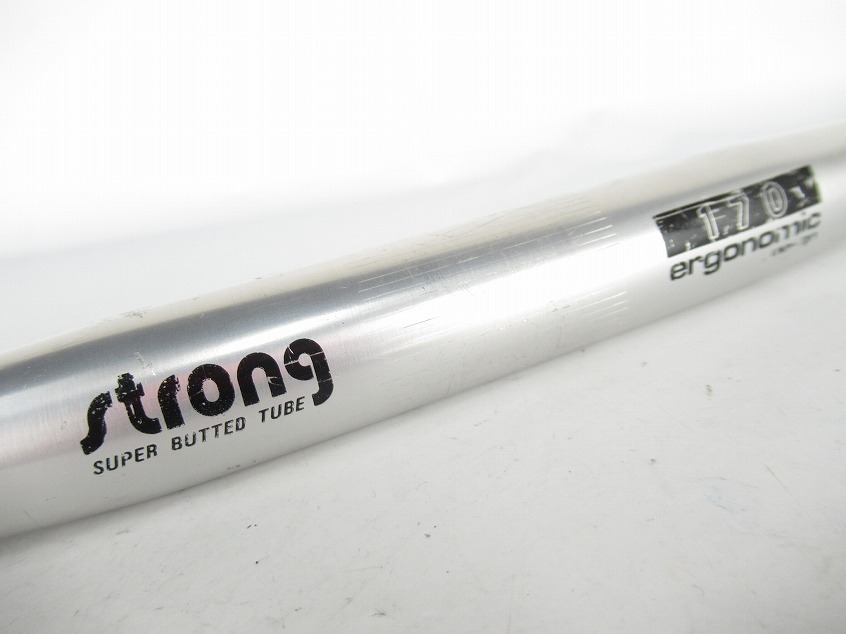 フラットバーハンドル　STRONG　シルバー　25.4mm/578mm　※カット済
