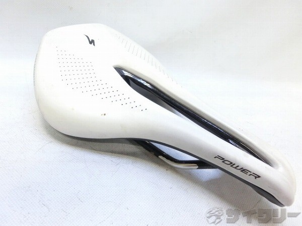 サドル POWER ホワイト HOLLOW Tiレール　143mm